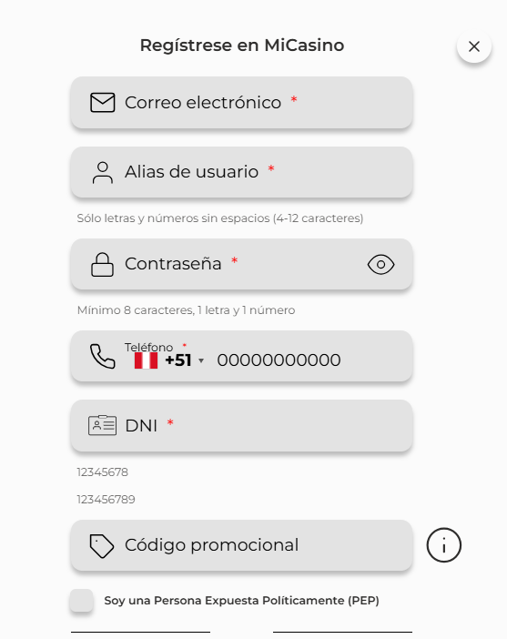 Micasino Mejores códigos promocionales