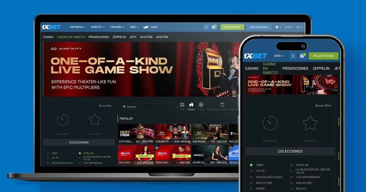 Streaming y apuestas en vivo en 1xbet
