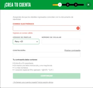 crear tu cuenta Inkabet