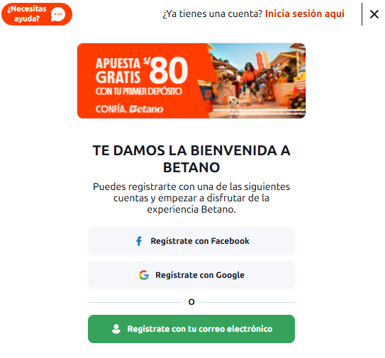 Código promocional Betano Perú