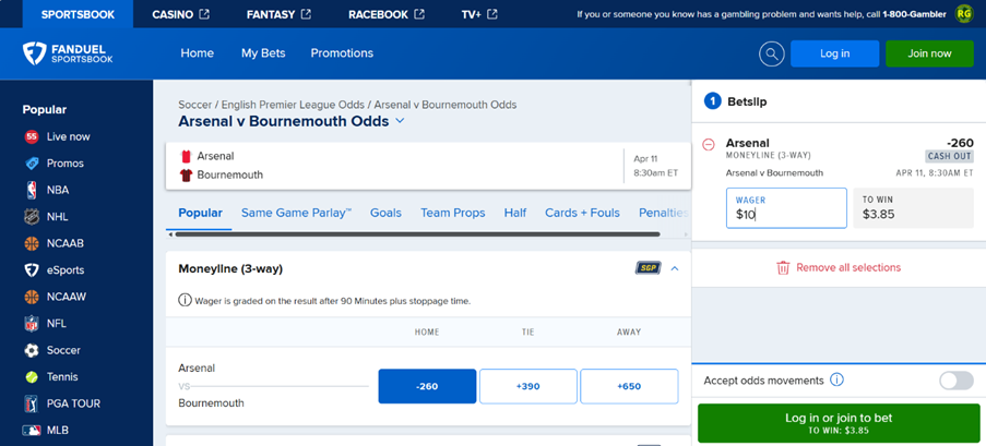 FanDuel Soccer Betting Guide