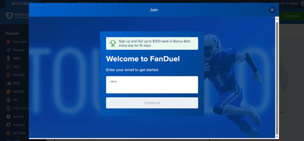 How to bet on FanDuel
Join