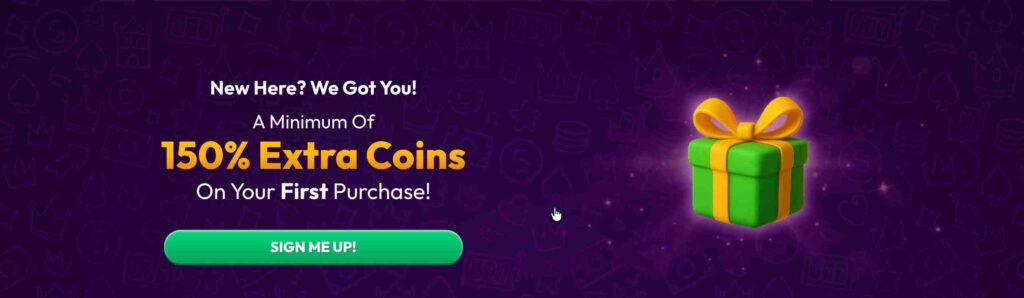 Crown Coins Casino welcome bonus