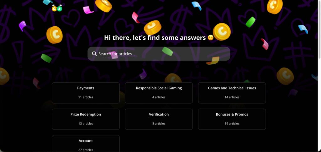 Crown Coins Casino customer support