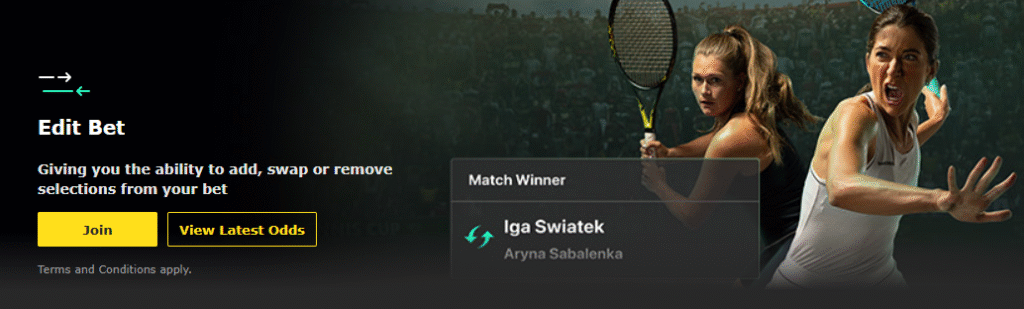 bet365 Football Betting Features
Edit Bet Feature