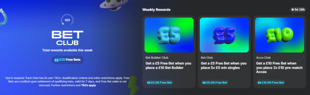 Midnite Existing Customer Offers
Midnite ACCA Club