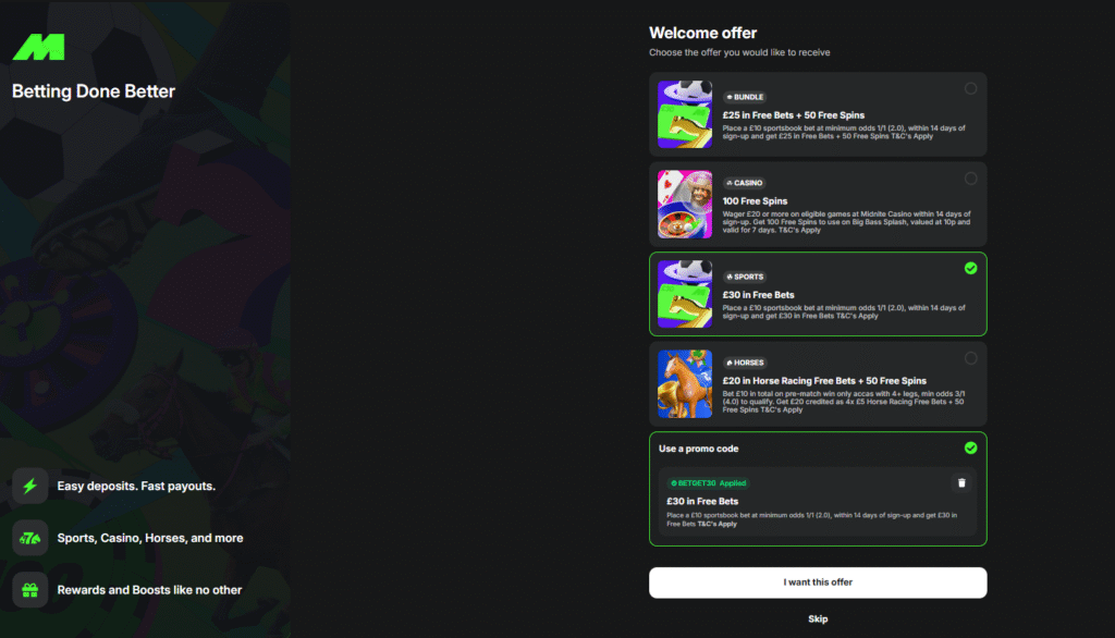 Step-By-Step: How To Claim the Midnite Welcome Offer