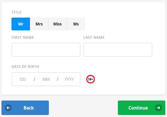 Betfred Registration
the form will require you to enter Full Name and Date of Birth