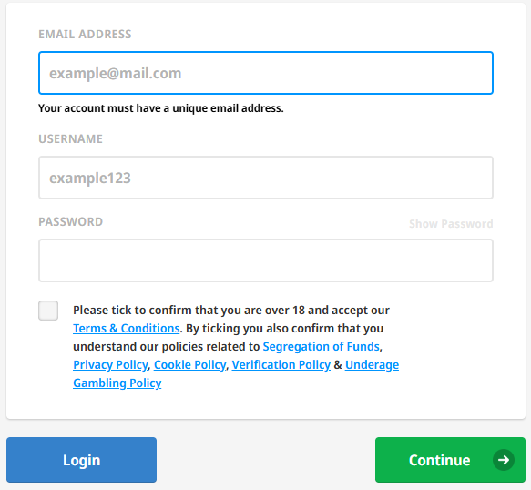 Betfred Registration
Visit the Betfred UK website and click on the green ‘Join’ button found at the top right-hand side of the landing page