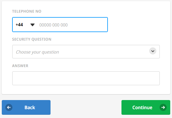 Betfred Registration
enter your Phone Number and create a security question