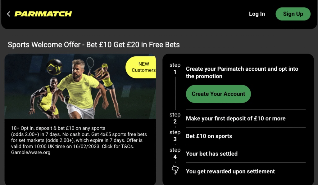 parimatch bet 10 get 20