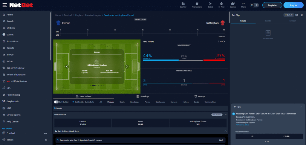 Use PayPal to Bet on Everton at NetBet