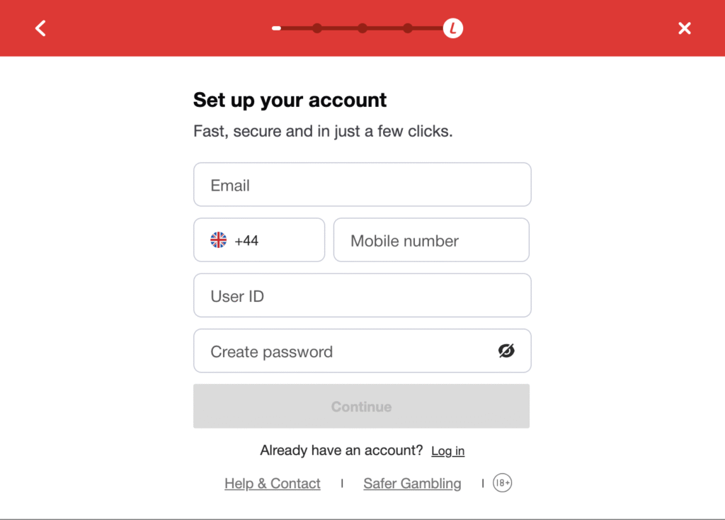 ladbrokes registration form