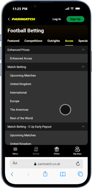 Parimatch Acca Boost