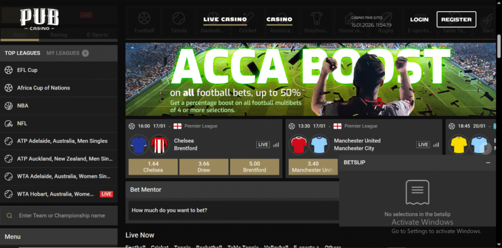 Pub Casino Existing Customers Offers