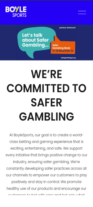 Responsible Gaming Tools by Boylesports