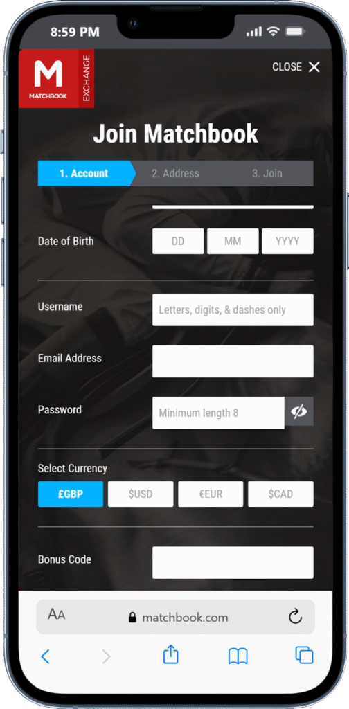 Matchbook Registration - Our Detailed Guide for Beginners