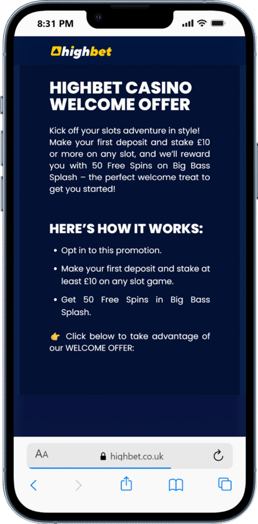 What Is the Highbet Registration Bonus?