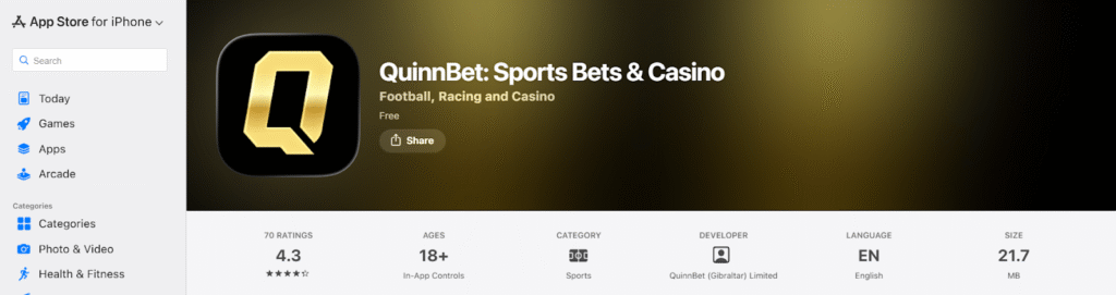 Quinnbet System Requirements