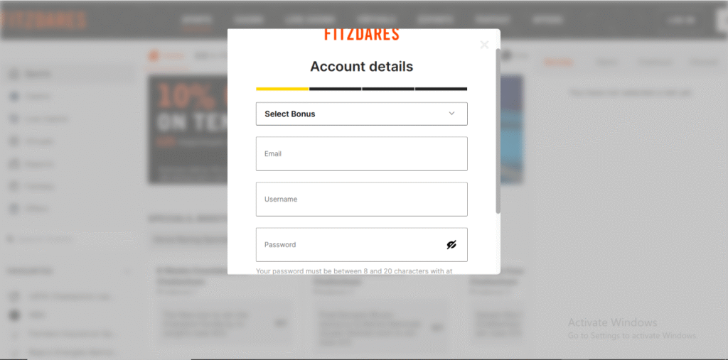 Step-by-Step: How to Claim Fitzdares Welcome Offer