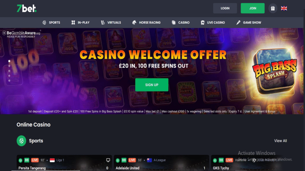 7bet Welcome Offer