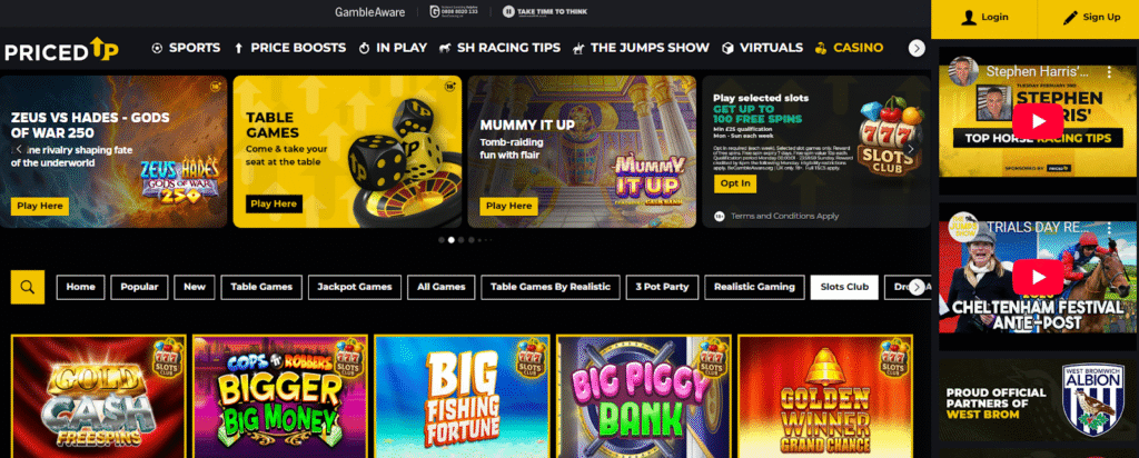 PricedUP Casino Betting