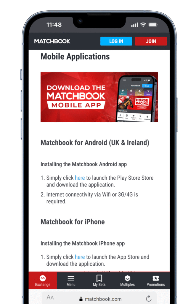Matchbook App