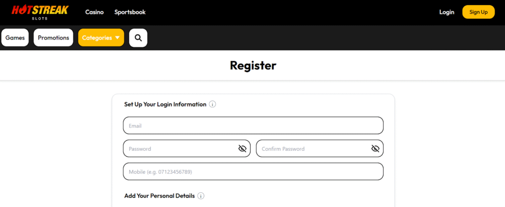 Step-by-Step: How to Claim Hot Streak Sign Up Offer