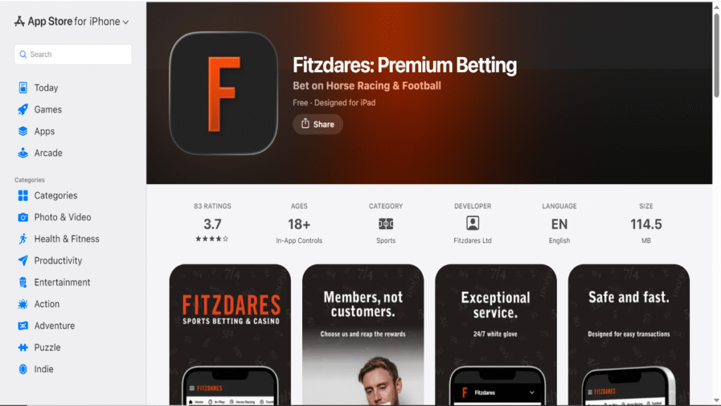 Fitzdares App