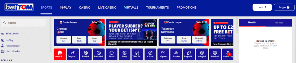 BetTOM Sign Up Offer