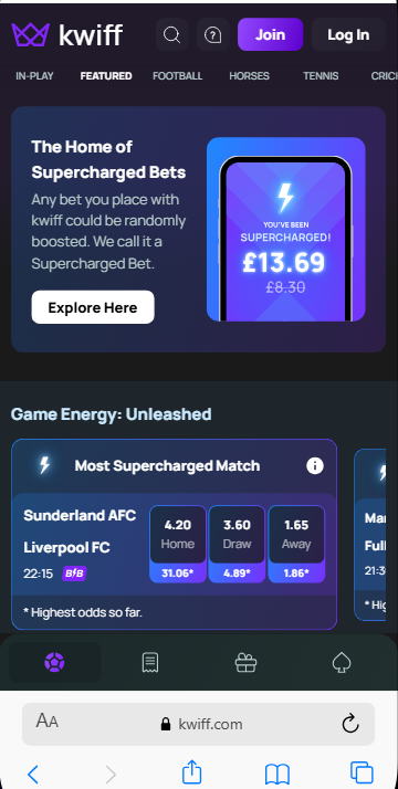 Kwiff Key Sports Features