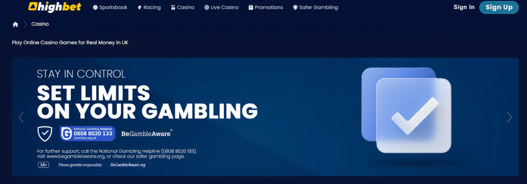 Highbet Other Features