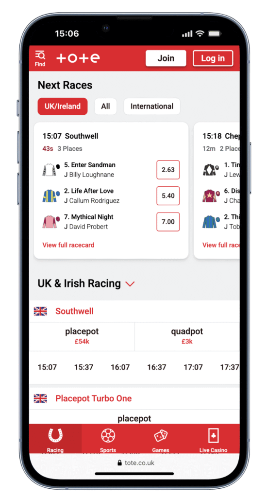 tote horse racing betting