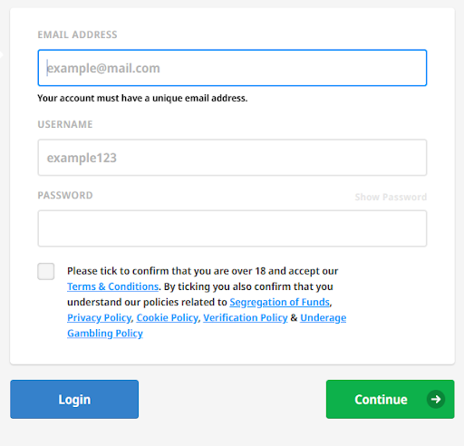 betfred promo code registration form