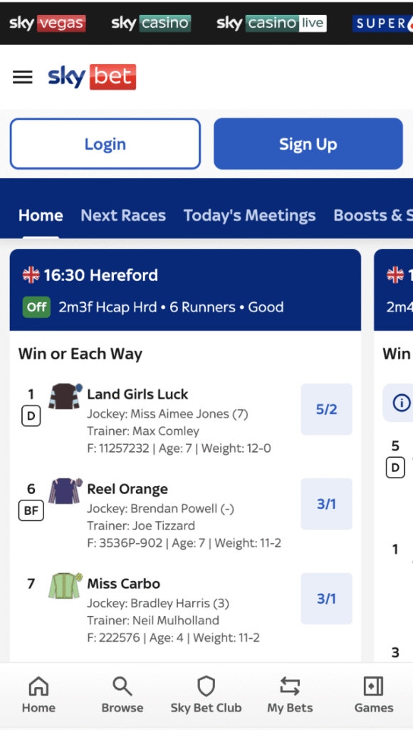 skybet horse racing