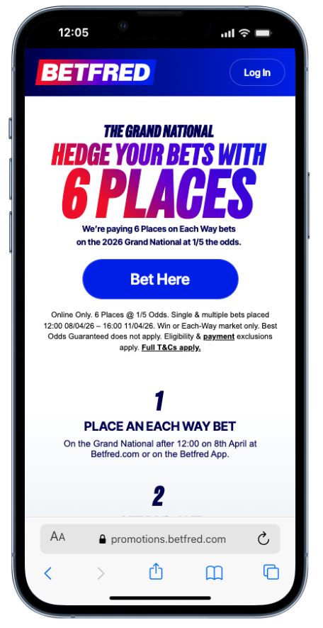 betfred 6 places offer grand national