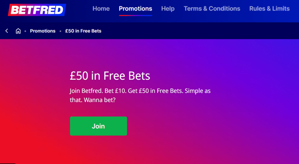 Betfred sign up offer Ireland