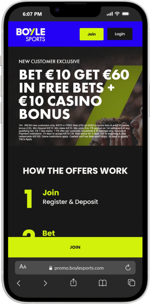 Boylesports Sign up offer