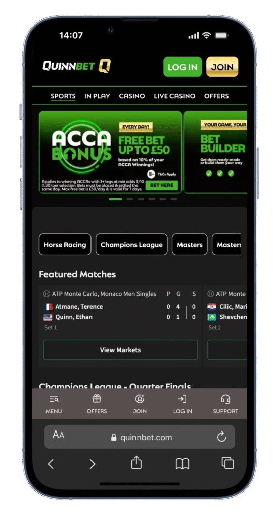 Quinnbet free bets ireland