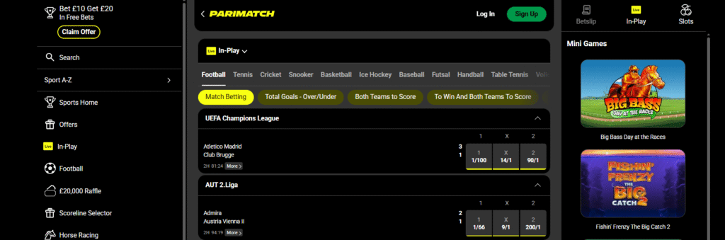 What are the Features of the Parimatch App?