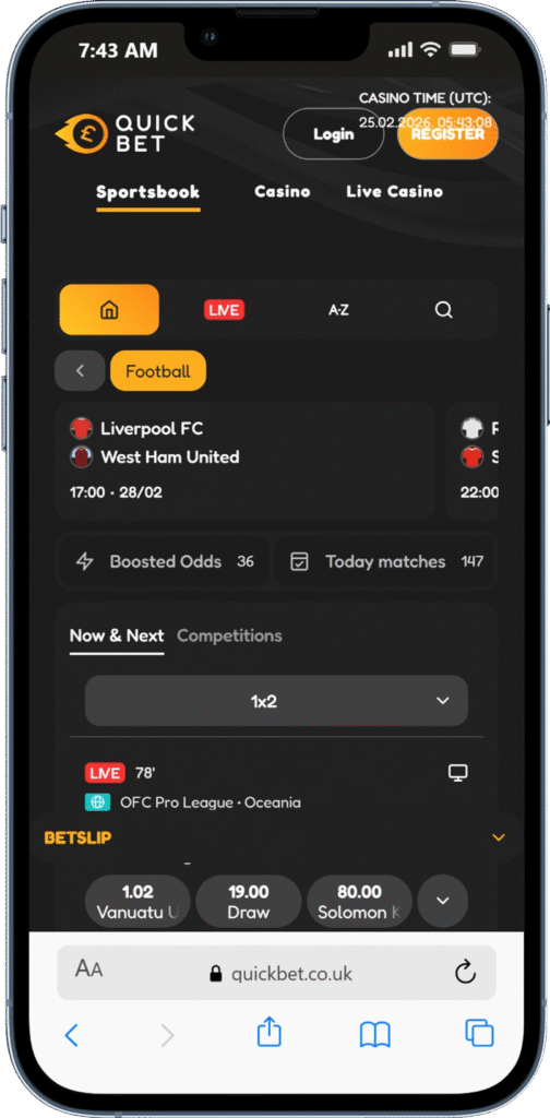 Quickbet Football Markets