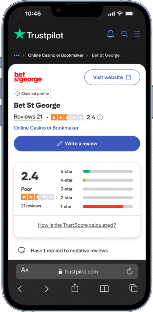 Bet St George Sign Up Offer