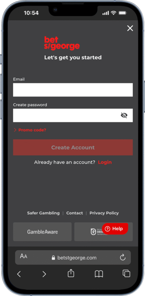 Bet St George Sign Up Offer