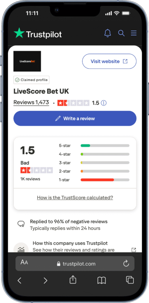 Livescore Bet Sign Up Offer