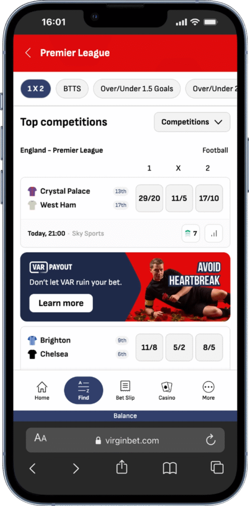 VirginBet Sign Up Offer