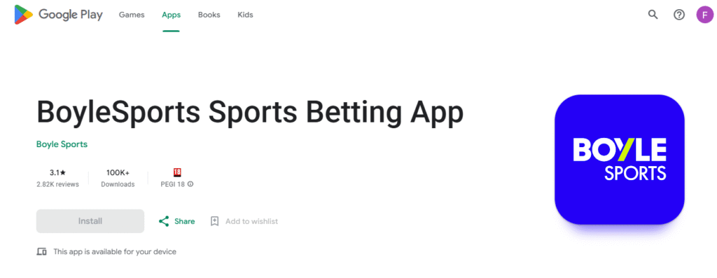 Boylesports app