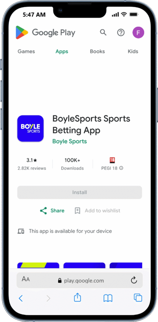 Boylesports app