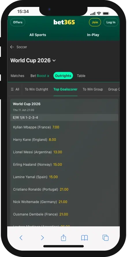 bet365
Who Will Win The Golden Boot