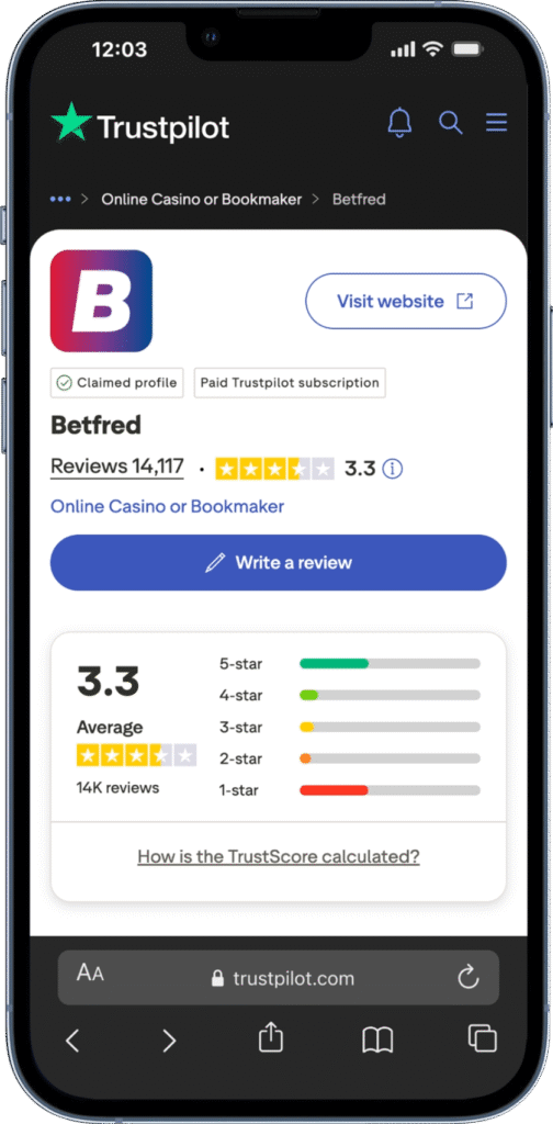 What Trustpilot Users Say About Betfred