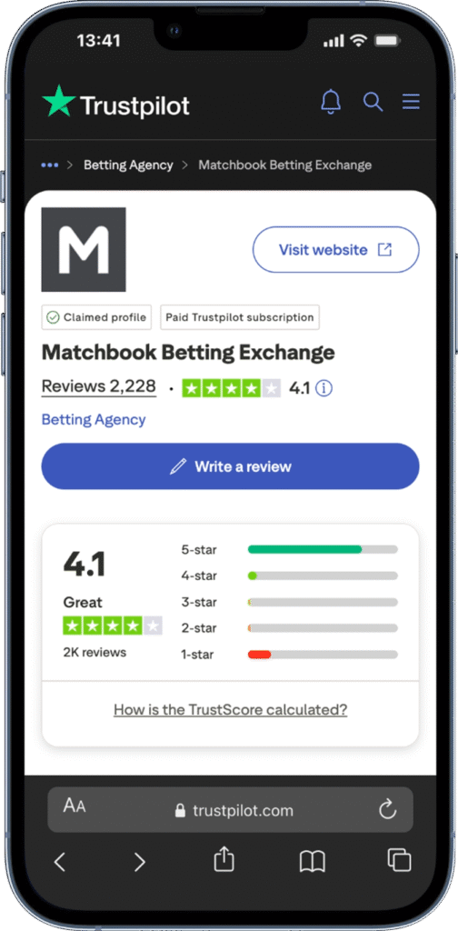 Matchbook Review
Trustpilot